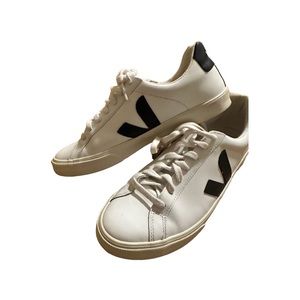 Veja NET SUSTAIN Esplar rubber-trimmed leather sneakers